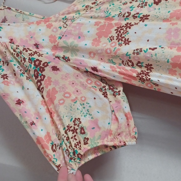 Free People Callie Printed Tunic, Vintage Combo Color, Puff Sleeve, Viscose - Picture 10 of 16